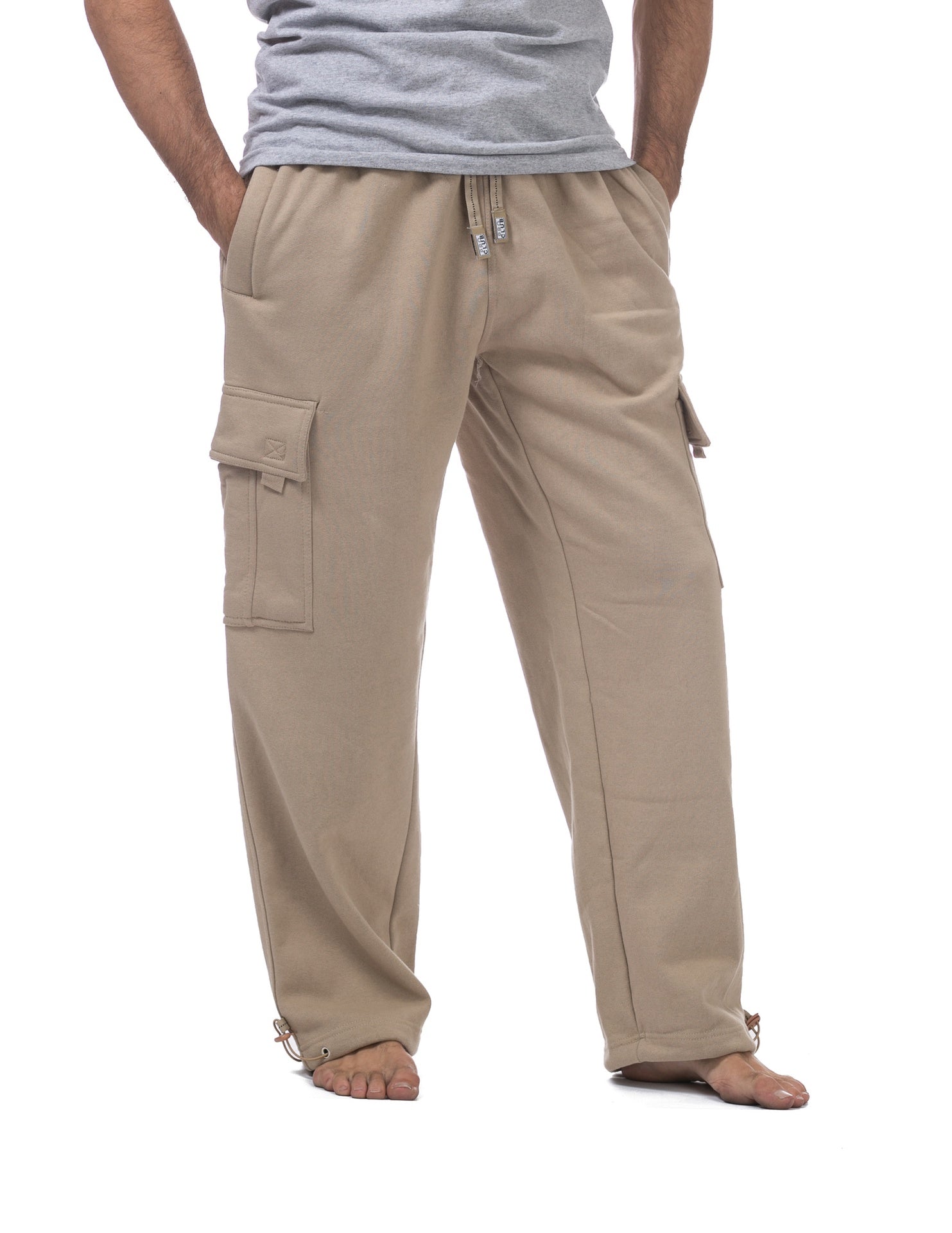 Pro Club Heavyweight Fleece Cargo Pants - KHAKI