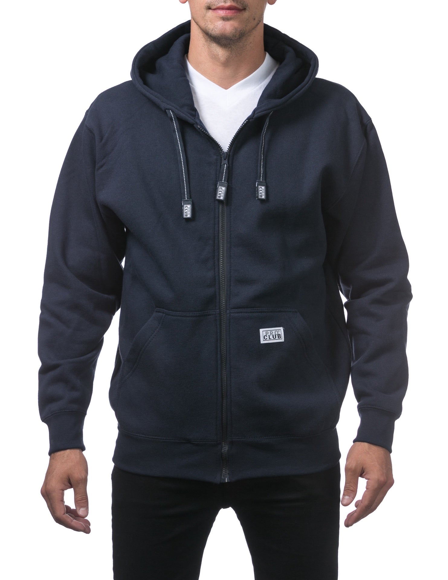 Pro Club Heavyweight Full Zip Fleece Hoodie - NAVY