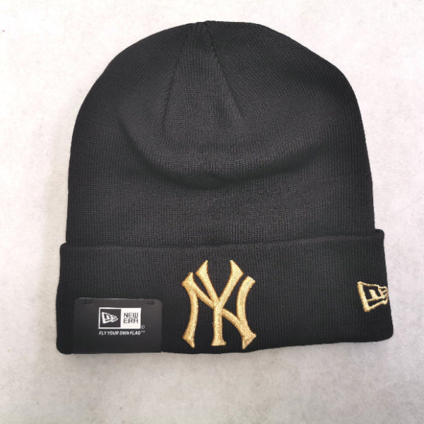 New Era - New York Yankees Knit Beanie - BLACK/GOLD