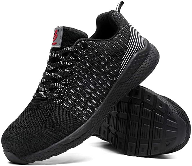 REWAHARD Belilent Safety Steel Toe Shoes - Black