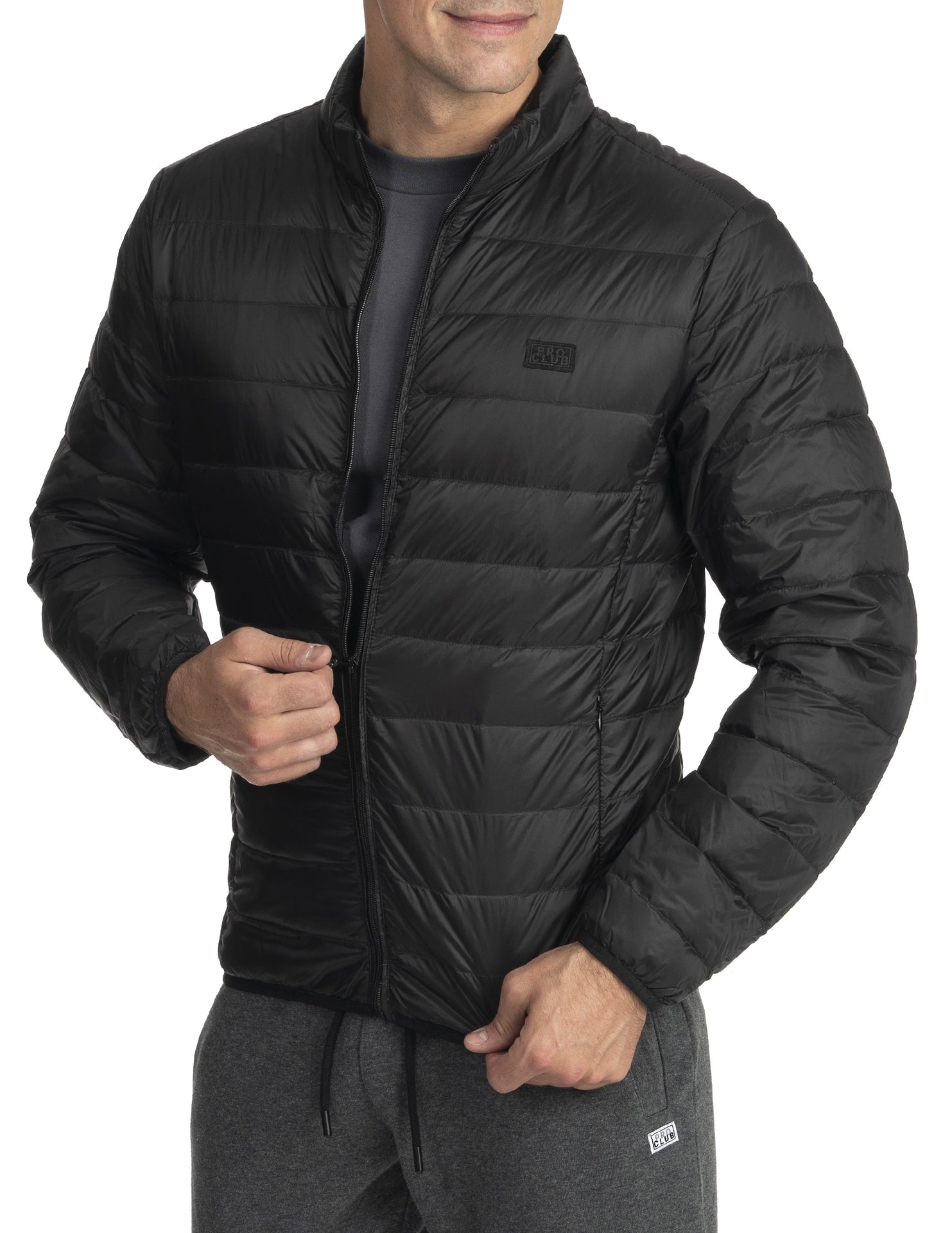 Pro Club Packable Lightweight Down Jacket - BLACK
