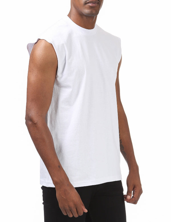 Pro Club Heavyweight Sleeveless Muscle Tee - WHITE