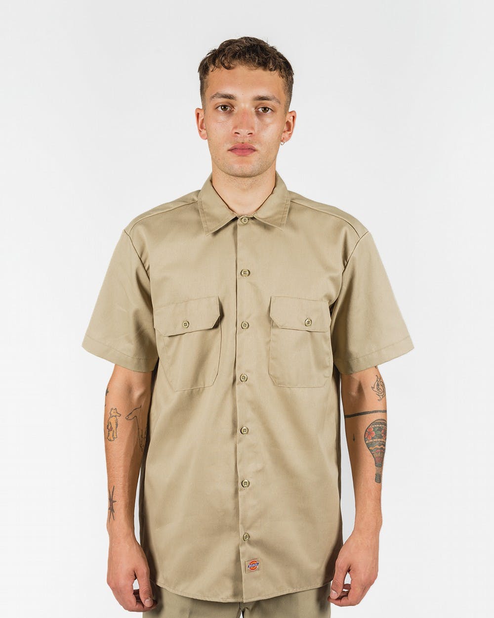 DICKIES –1574 SHORT SLEEVE WORK SHIRT - KHAKI