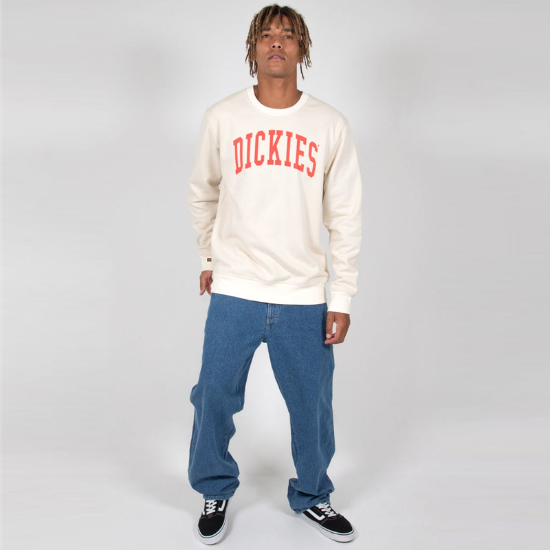 DICKIES LONGVIEW CREW NECK SWEATER - BONE