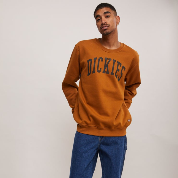 DICKIES LONGVIEW CREW NECK SWEATER - Brown Duck