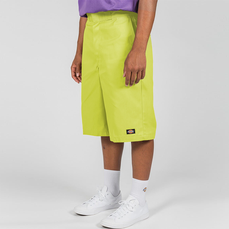 DICKIES - 42283 13 INCH LOOSE FIT MULTI POCKET WORK SHORT - SAFETY GREEN