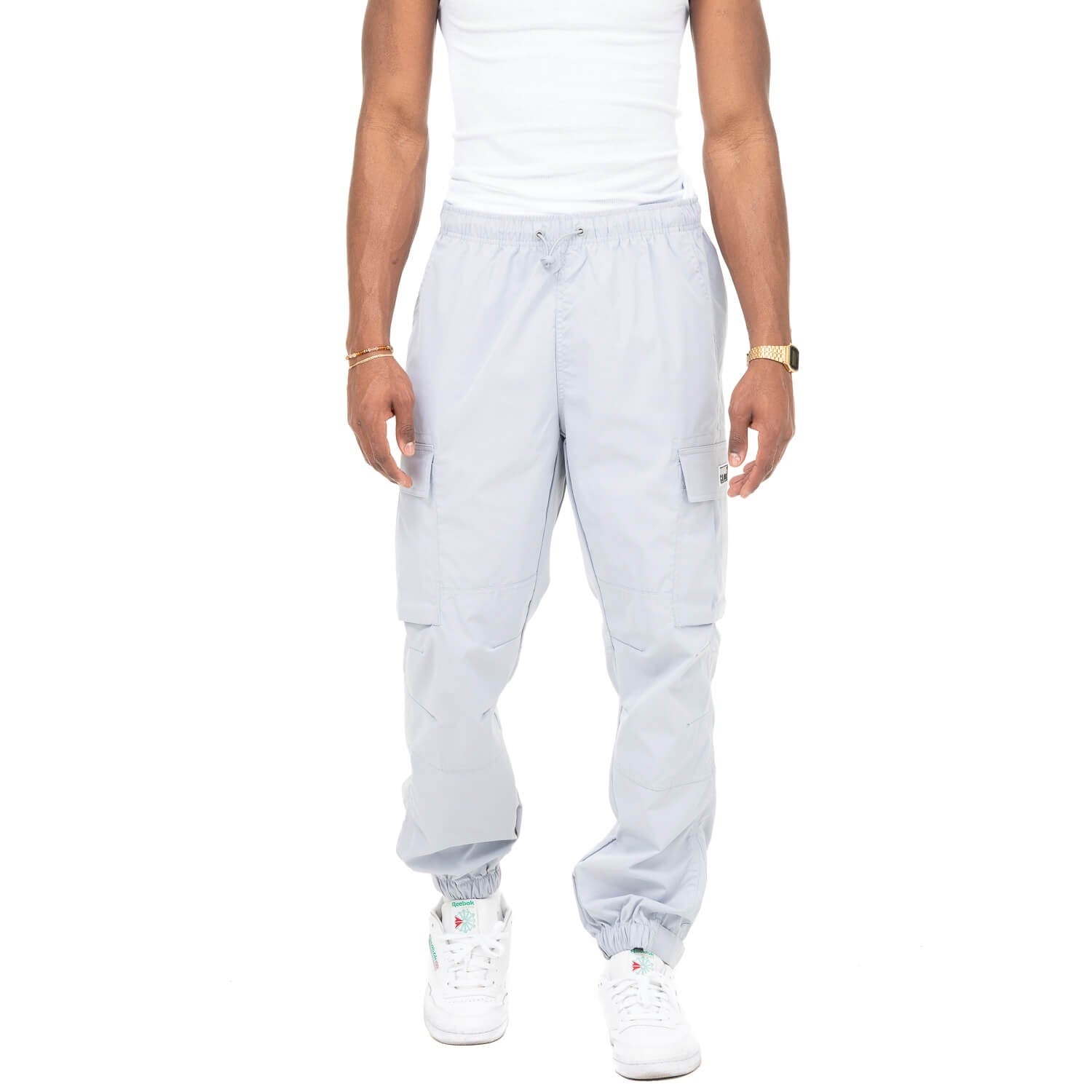 Pro Club Nylon Ripstop Cargo Track Pants - Gray