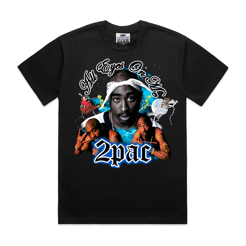 PRO CLUB HEAVYWEIGHT 2PAC ALL EYES ON ME DIGITAL PRINTED TEE