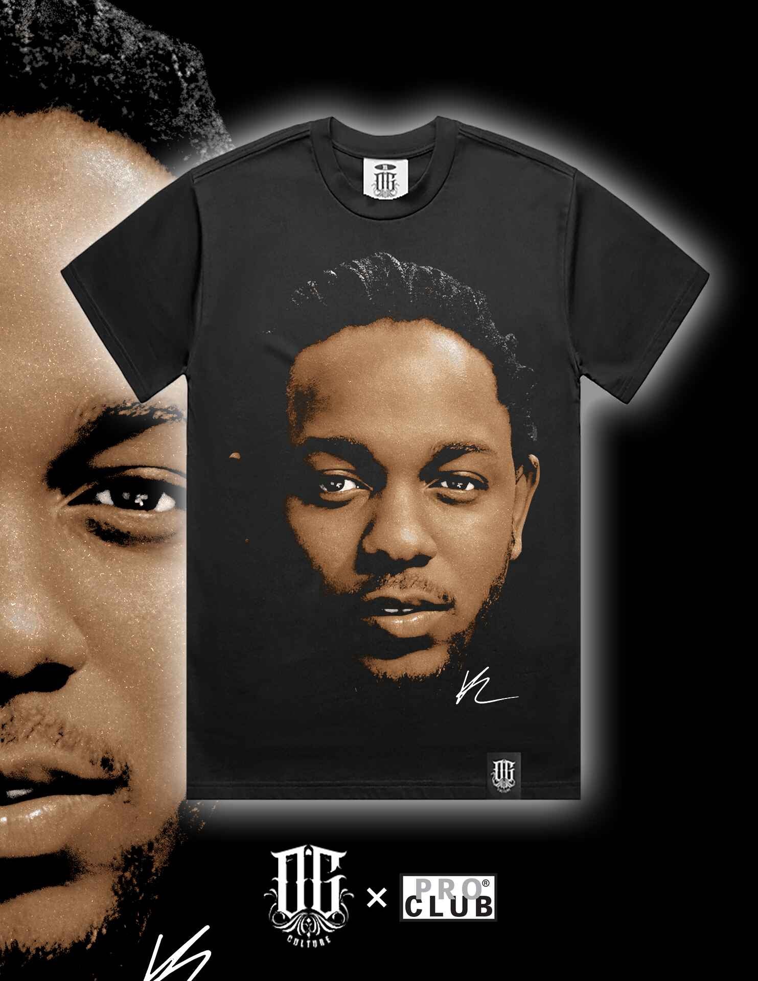 OG Culture X Pro Club Heavyweight Tee - Kendrick Lamar Portrait