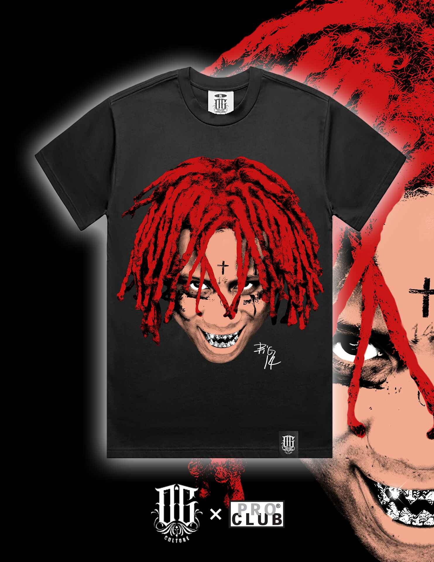 OG Culture X Pro Club Heavyweight Tee - Trippie Redd Portrait