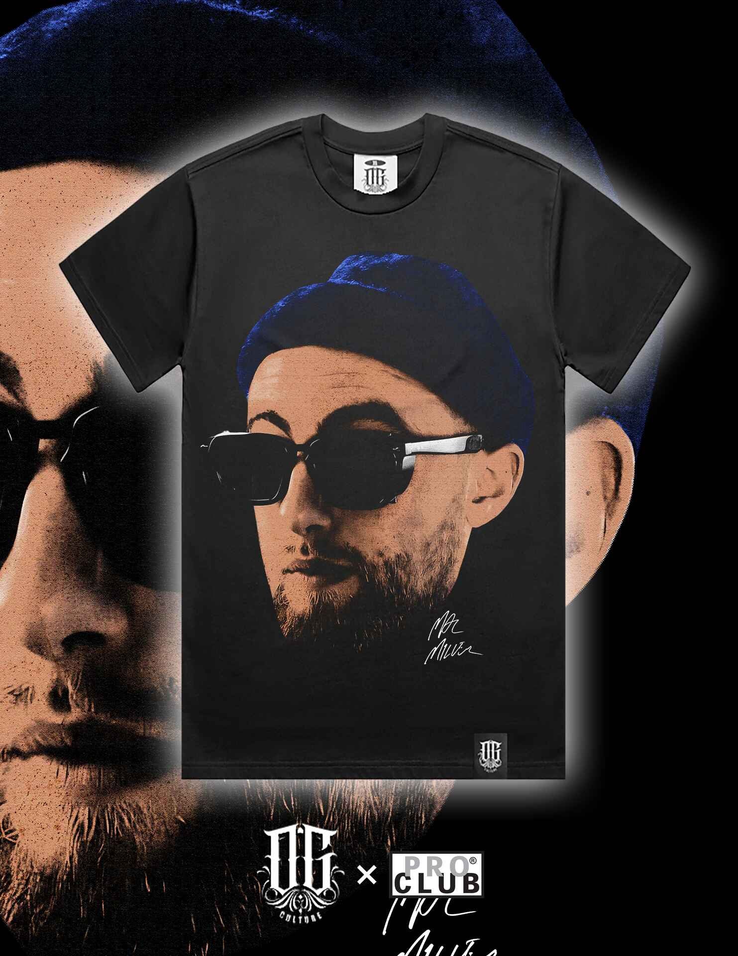 OG Culture X Pro Club Heavyweight Tee - Mac Miller Portrait