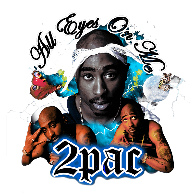 PRO CLUB HEAVYWEIGHT 2PAC ALL EYES ON ME DIGITAL PRINTED TEE