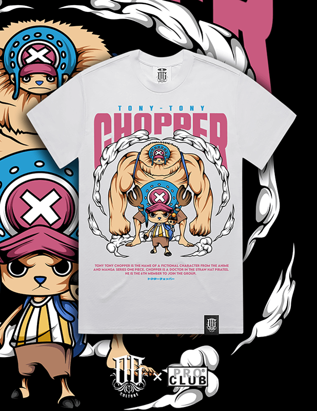 OG Culture X Pro Club Heavyweight Tee - One Piece Chopper