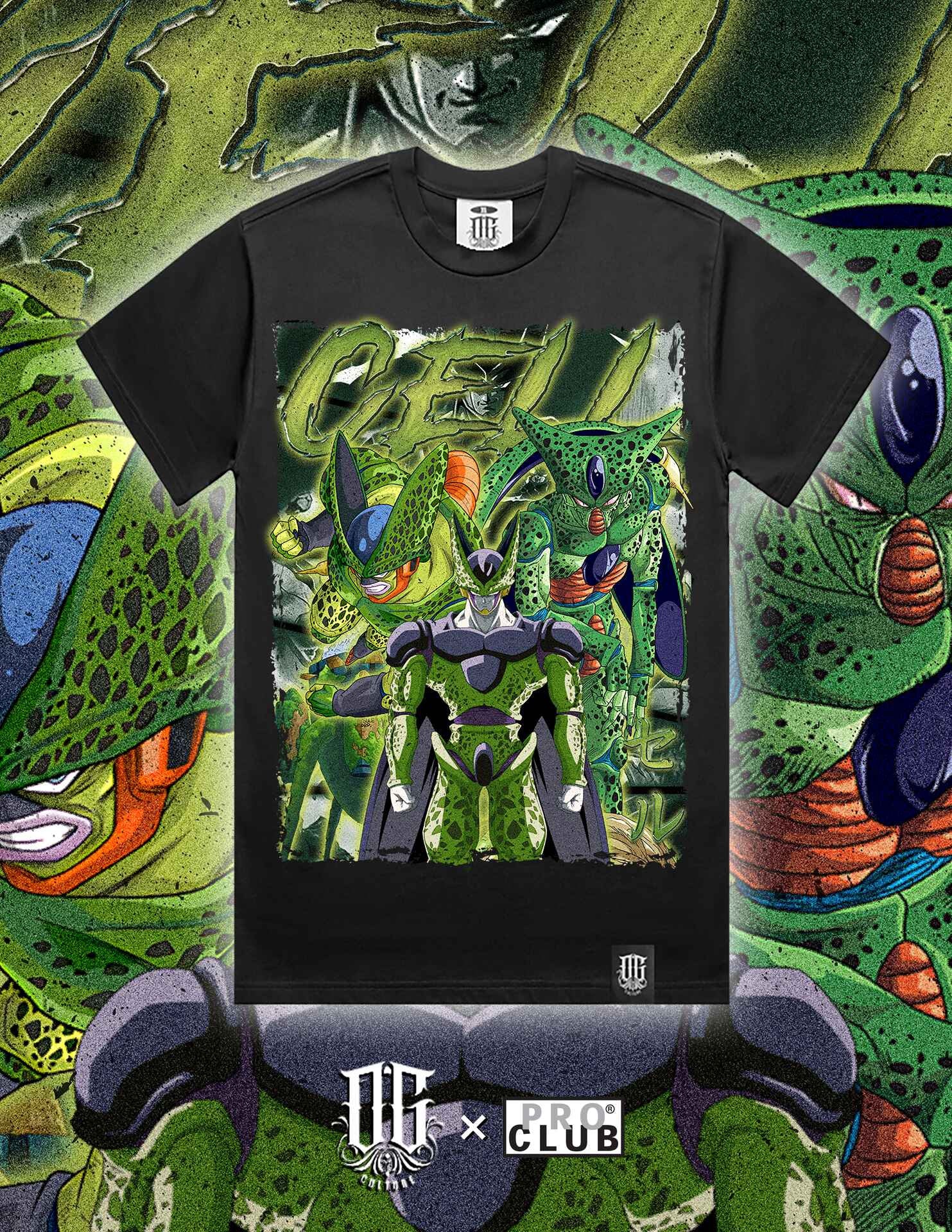 OG Culture X Pro Club Digital Printed Heavyweight Tee - Dragon Ball Cell