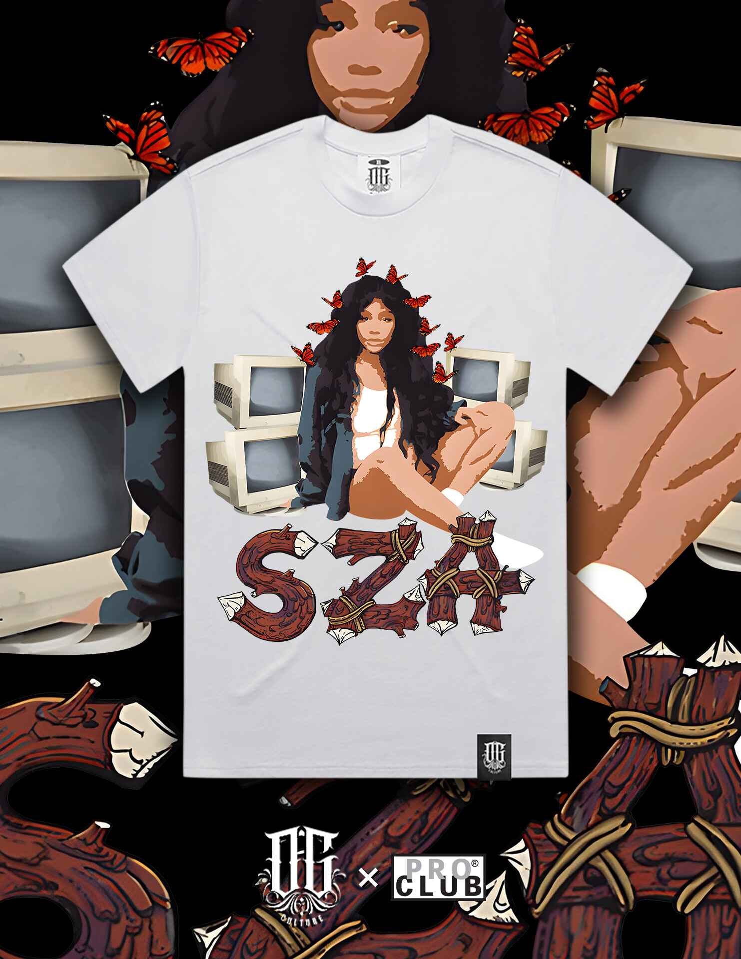 OG Culture X Pro Club Heavyweight Tee - SZA Ctrl