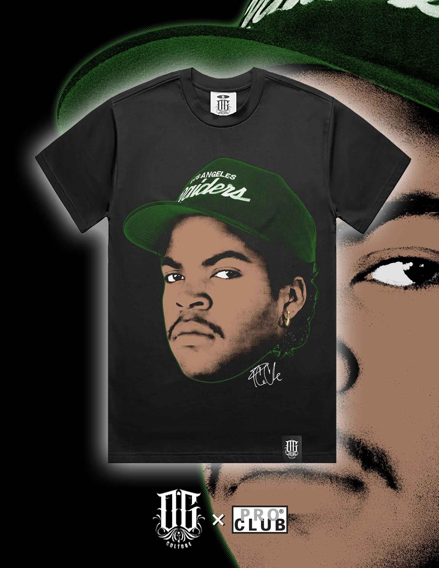 OG Culture X Pro Club Heavyweight Tee - Ice Cube Portrait