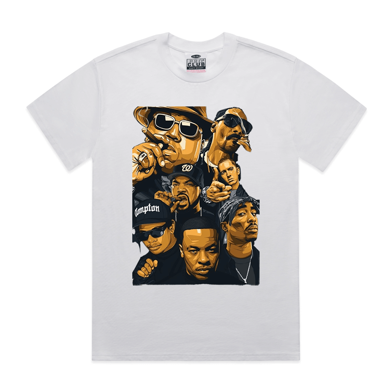 PRO CLUB  HEAVYWEIGHT HIP HOP GROUP DIGITAL PRINTED TEE