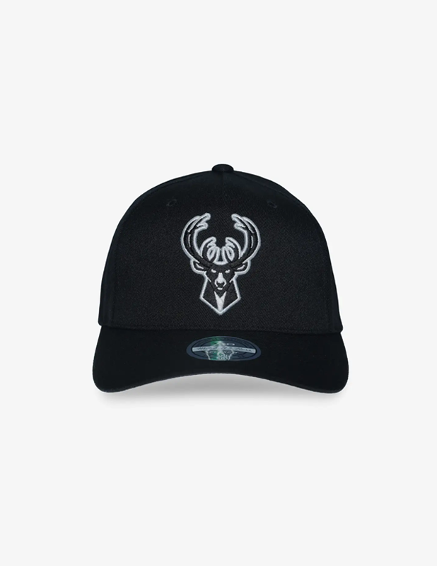 MITCHELL & NESS 110 Flex Fit Snapback Milwaukee Bucks Black&White