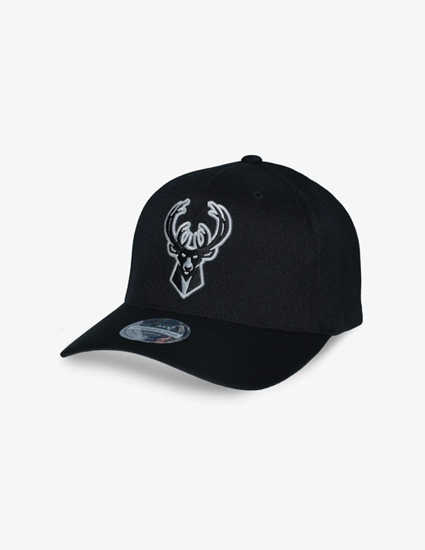 MITCHELL & NESS 110 Flex Fit Snapback Milwaukee Bucks Black&White