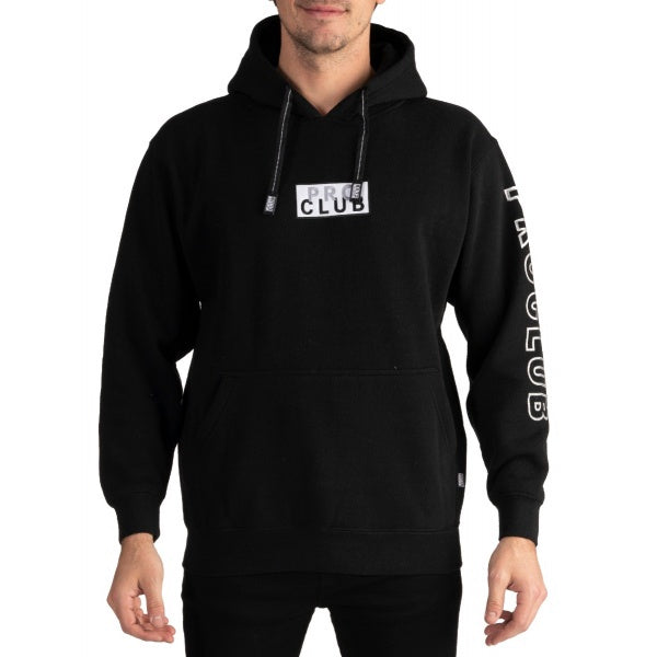 Pro Club Heavyweight Pullover BOX LOGO Hoodie (13oz) - BLACK