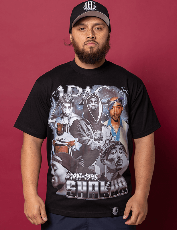 OG Culture X Pro Club Digital Printed Heavyweight Tee - Tupac Shakur 1971-1996