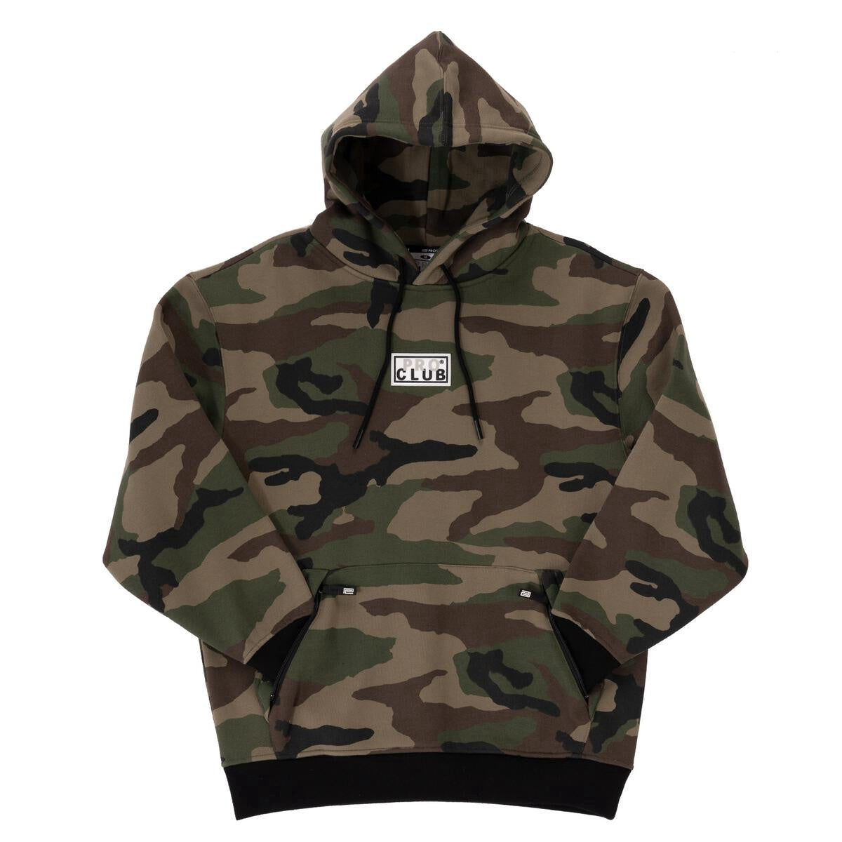 Pro Club Men's Heavyweight Silicone Patch Pullover Hoodie - Green Camo