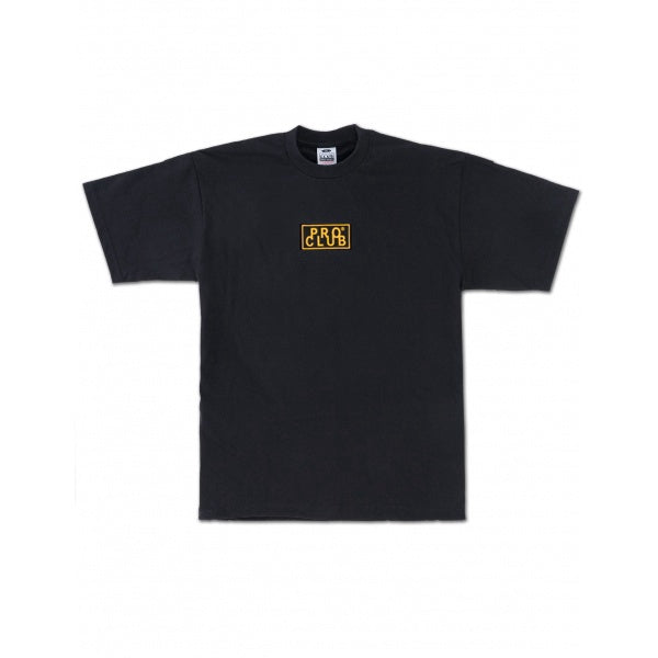 Pro Club Heavyweight Short Sleeve Embroidered Box Logo Tee - GOLD