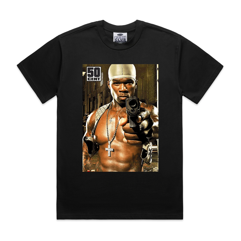 Pro Club Rapper 50 cent Gun Digital printed Tee