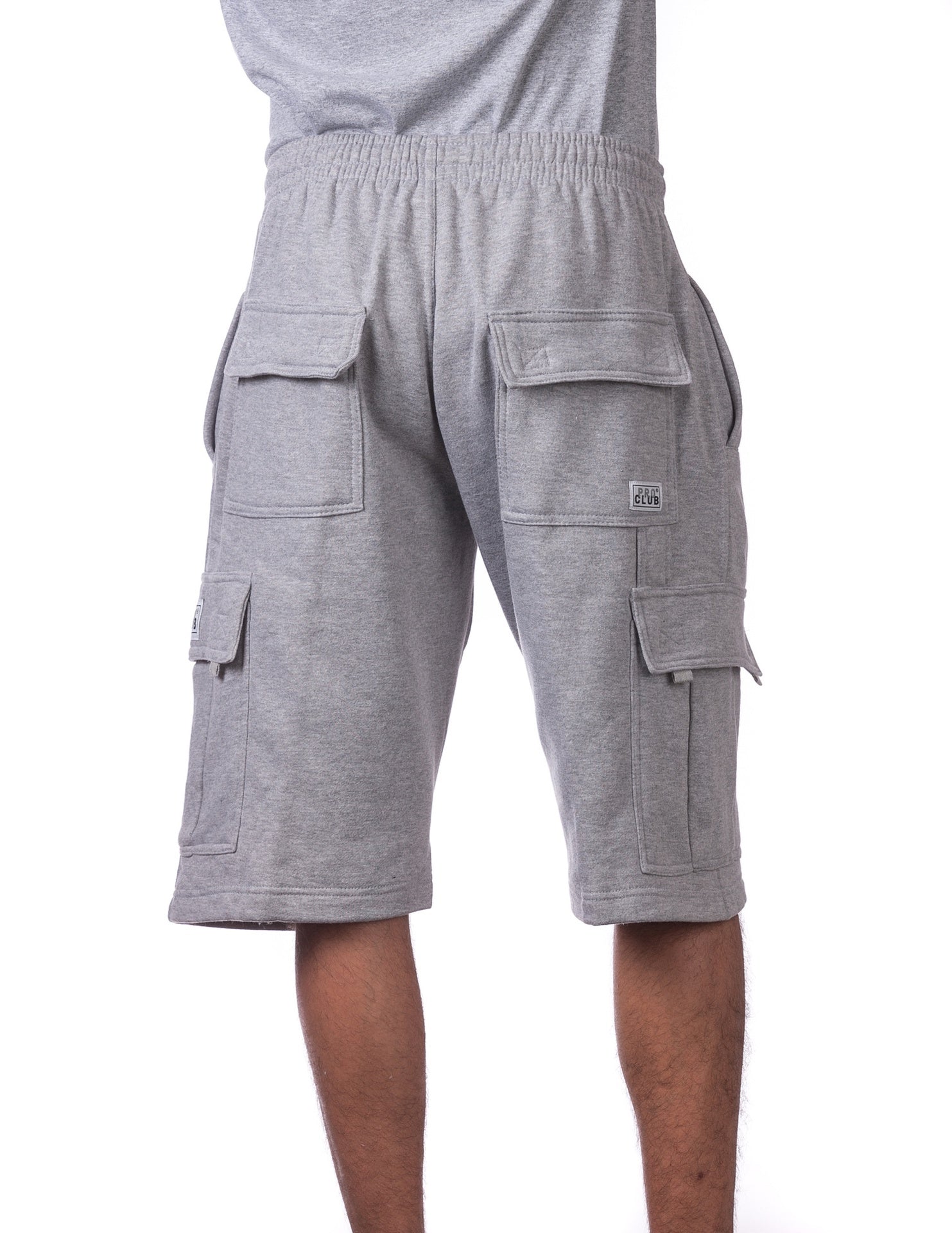 Pro Club FLEECE CARGO SHORTS - GRAY