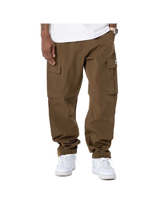 Pro Club Nylon Ripstop Cargo Track Pants - Brown