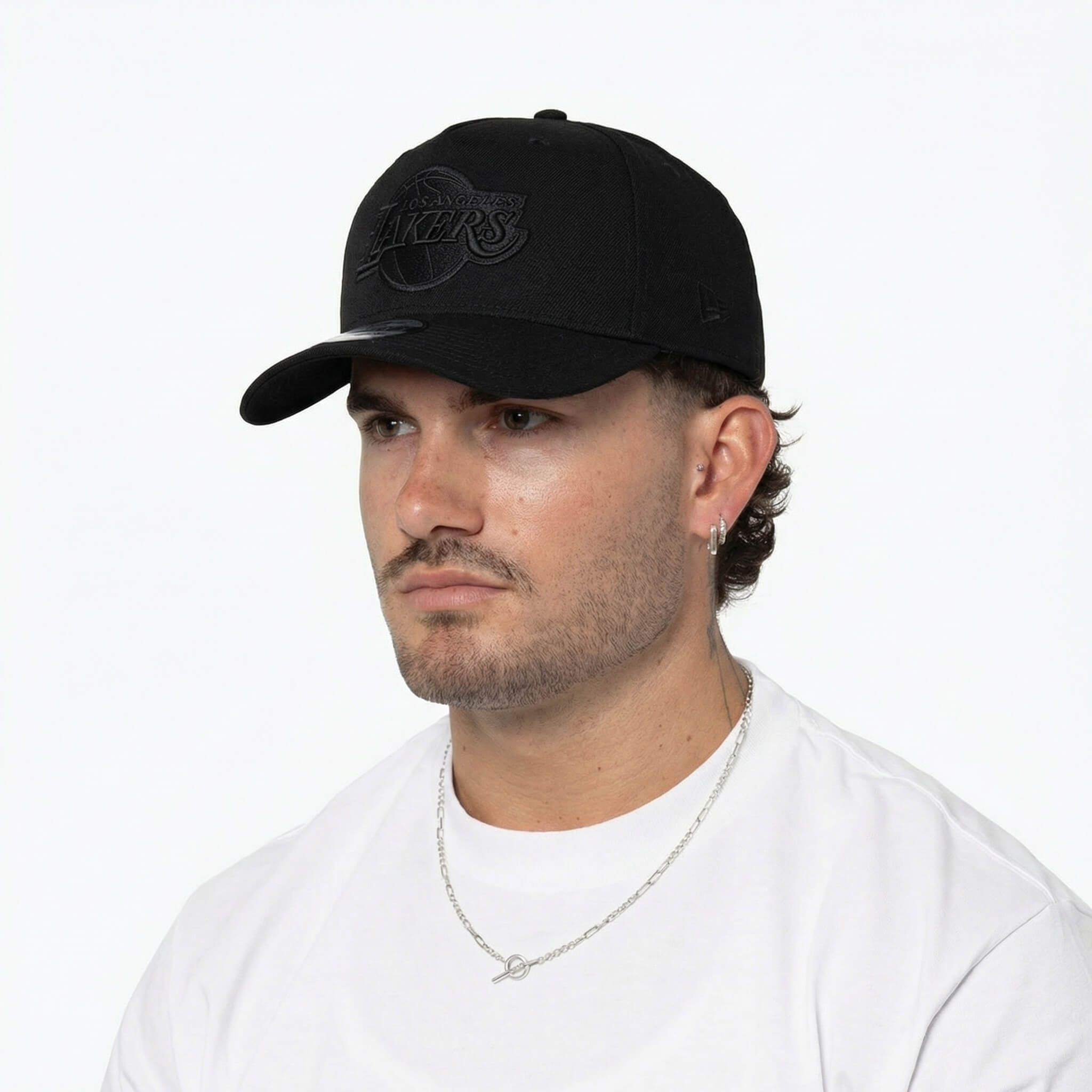 Mitchell & Ness SnapBack 110 Flexfit LAKERS BLACK & BLACK