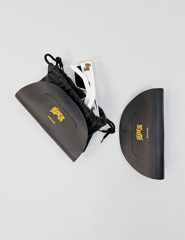 LOCS - Soft Leather Sunglasses Case Black