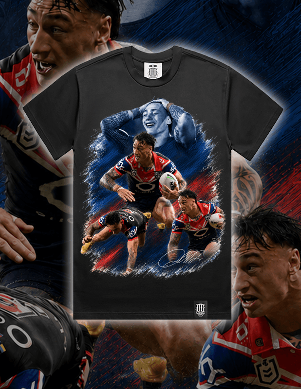 OG Culture X Pro Club Heavyweight Tee - Warriors Charnze Nicoll-Klokstad Collage