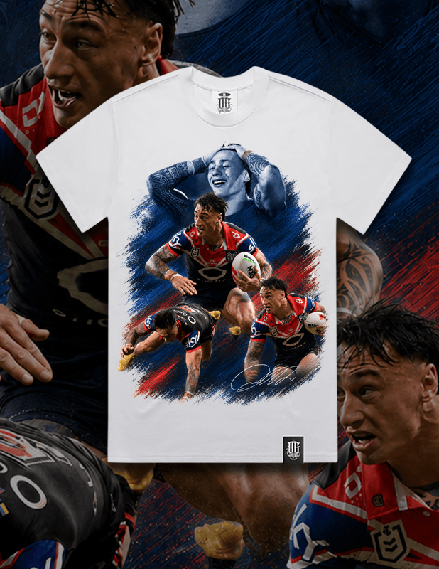 OG Culture X Pro Club Heavyweight Tee - Warriors Charnze Nicoll-Klokstad Collage