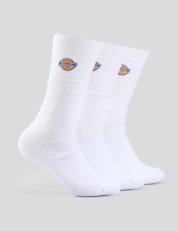 Dickies Valley Grove Socks 3 Pack- White (Size 6-12)