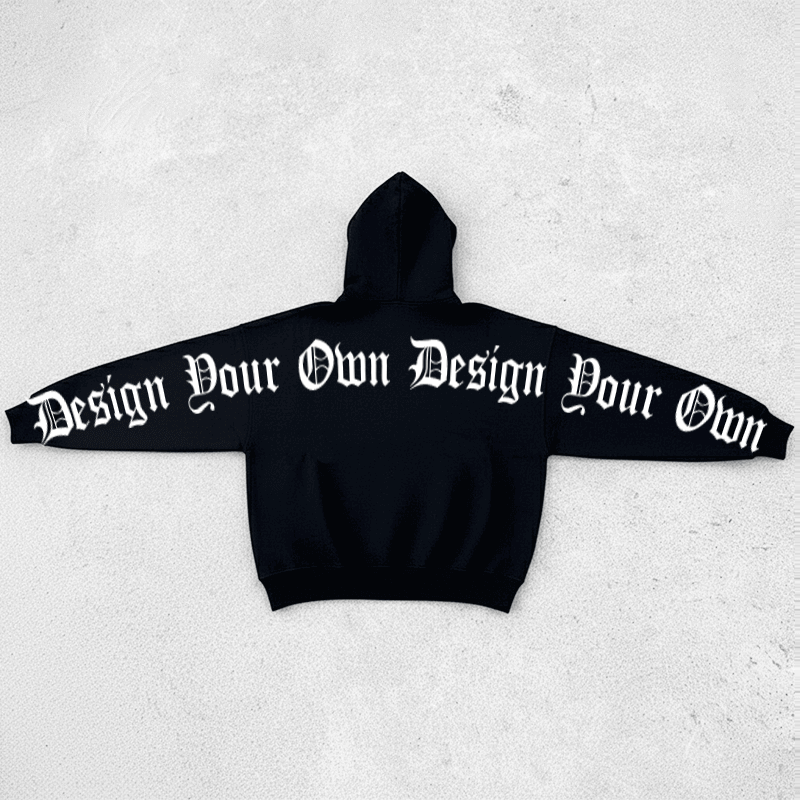 Custom Print Back Shoulder Sleeves - Pro Club Heavyweight Pullover Hoodie