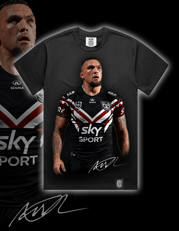 OG Culture X Pro Club Heavyweight Tee - Warriors James Fisher-Harris Portrait