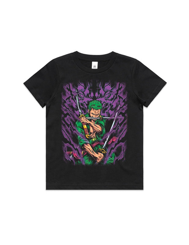 Rewahard Kids Graphic Tee - One Piece Pirate Hunter Roronoa Zoro