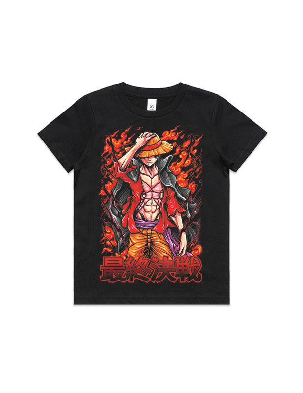 Rewahard Kids Graphic Tee - One Piece Fire Luffy