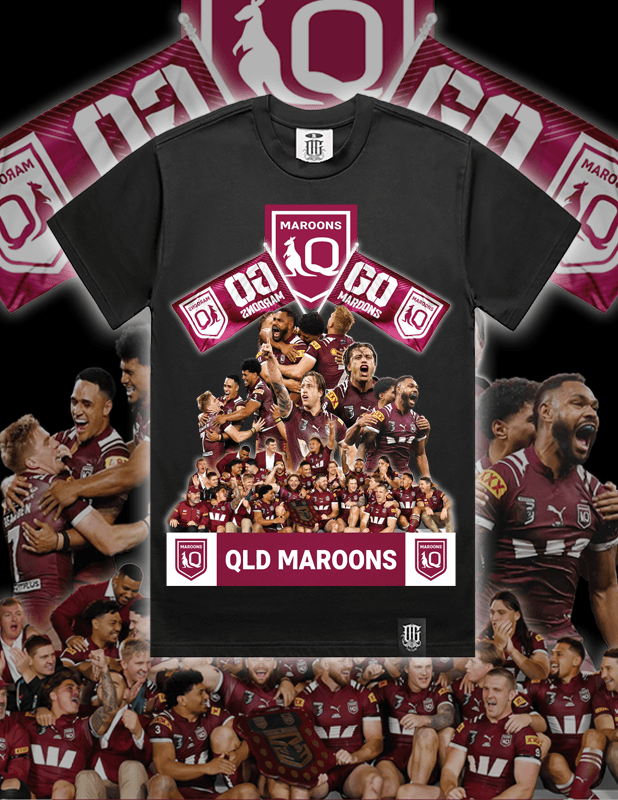 OG Culture X Pro Club Heavyweight Tee - QLD Maroons