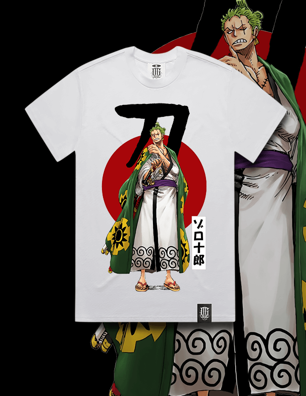 OG Culture X Pro Club Heavyweight Tee - One Piece Ronoroa Zoro's Sword