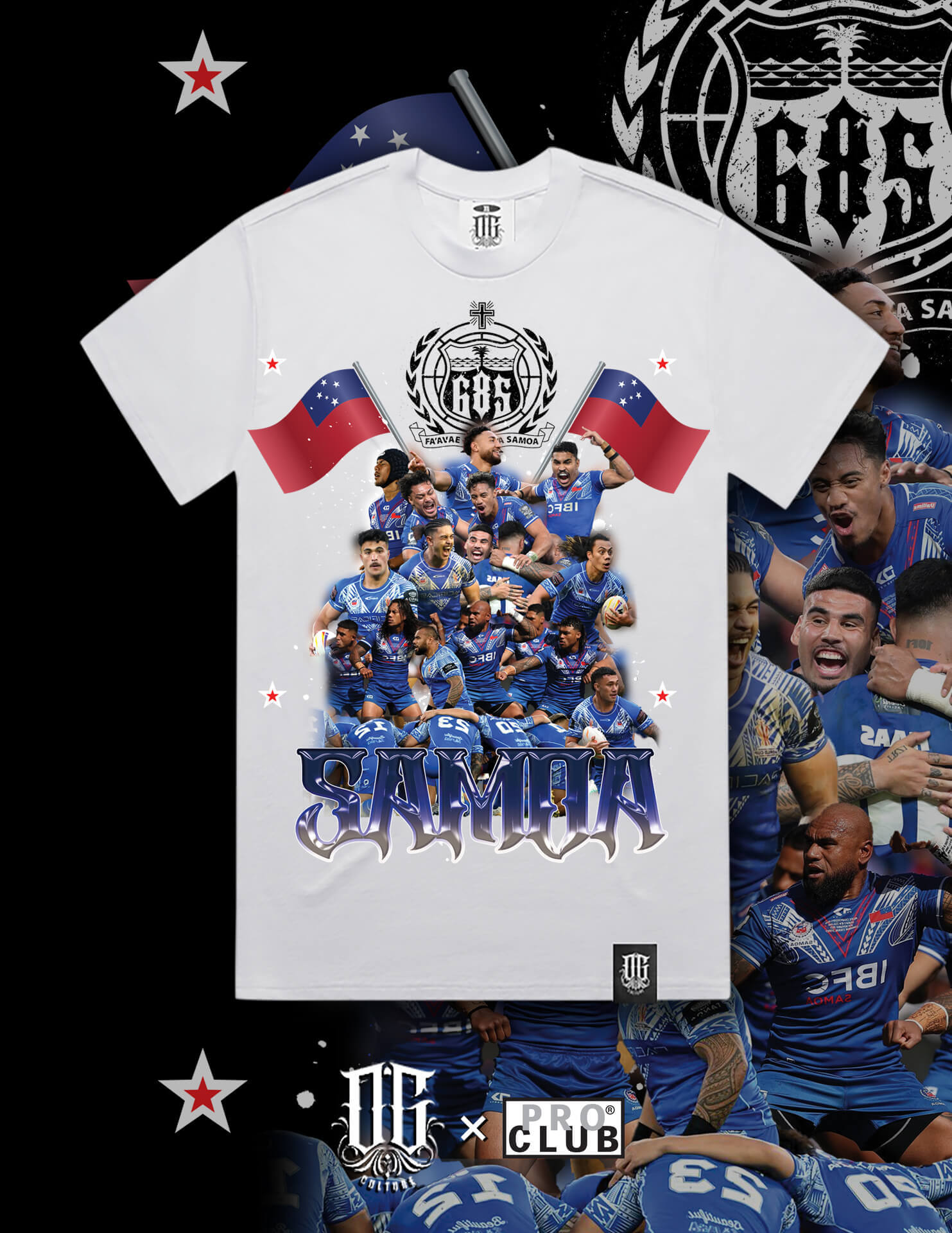 OG Culture X Pro Club Heavyweight Tee - Samoa Pacific Rugby World Cup