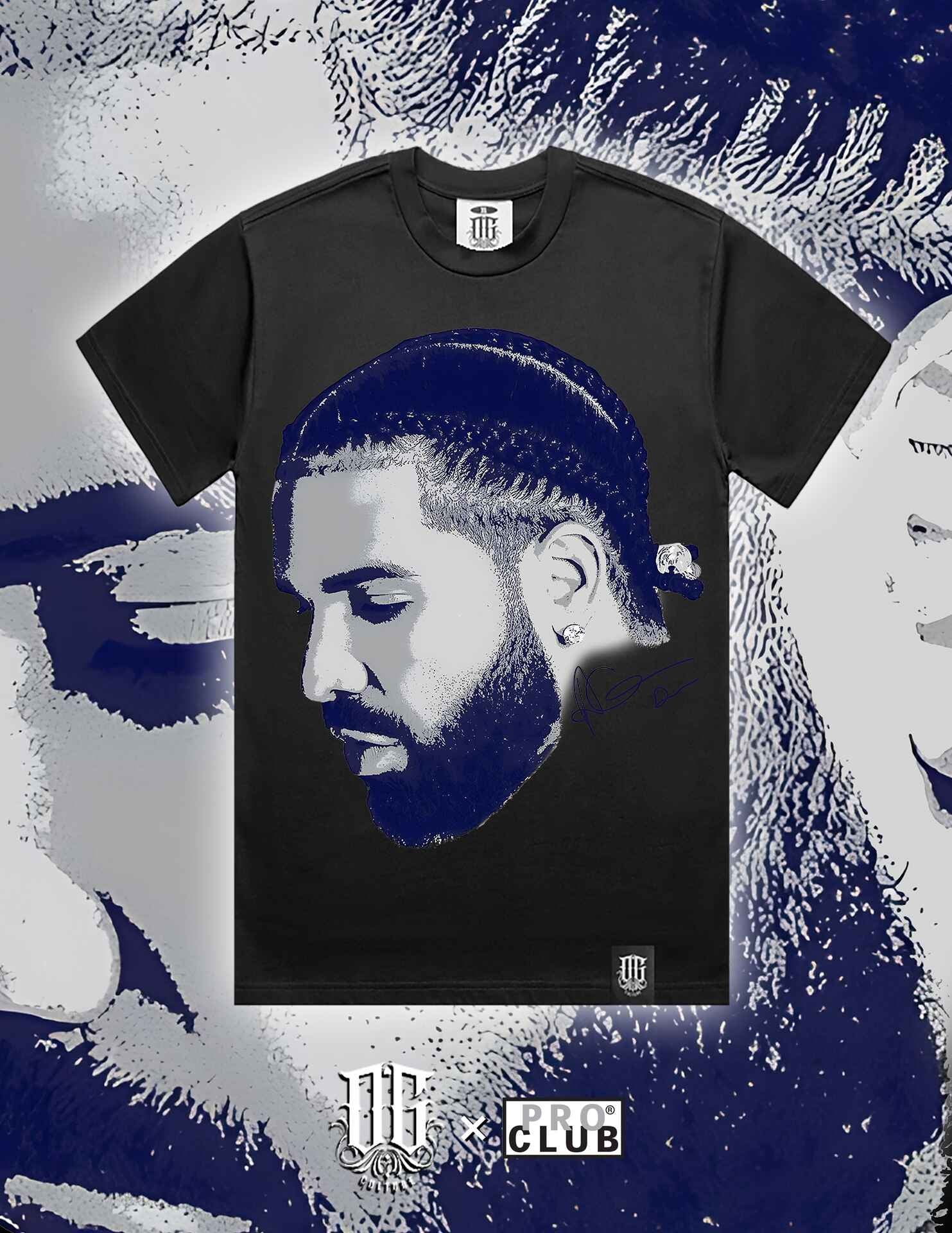 OG Culture X Pro Club Digital Printed Heavyweight Tee - Drake Portrait