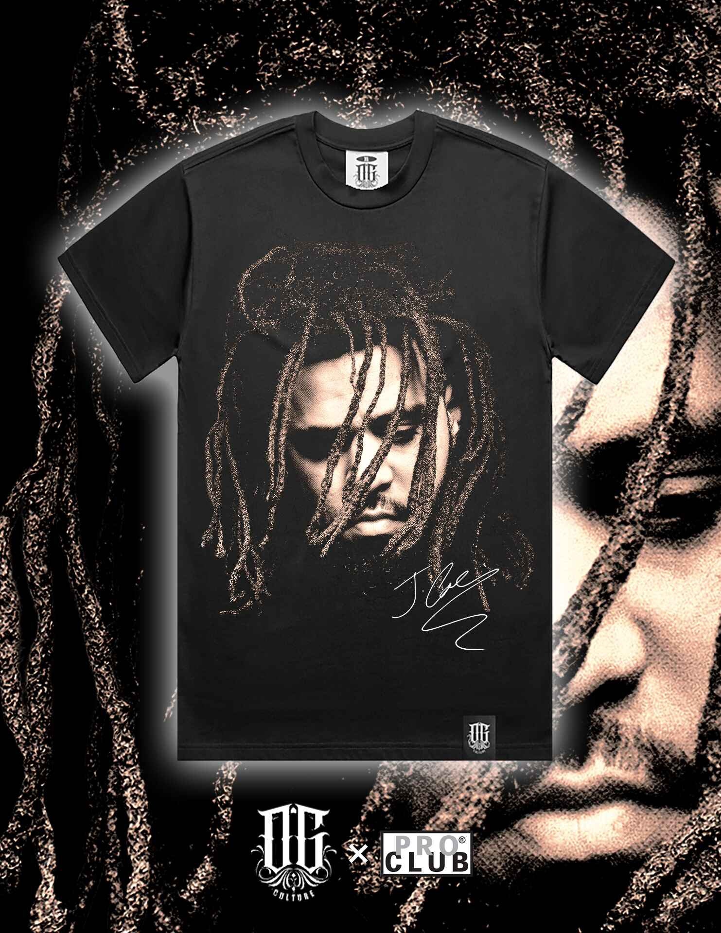 OG Culture X Pro Club Heavyweight Tee - J.Cole Portrait