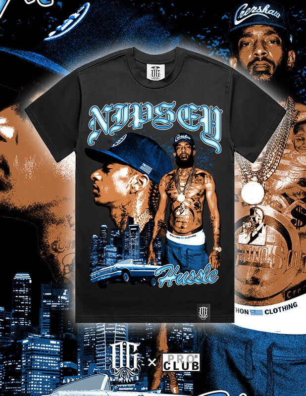 OG Culture X Pro Club Digital Printed Heavyweight Tee - Nipsey Hussle