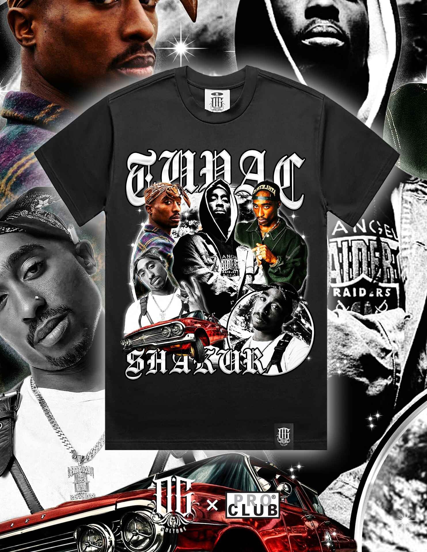 OG Culture X Pro Club Heavyweight Tee - 2pac Shakur 1971-1996