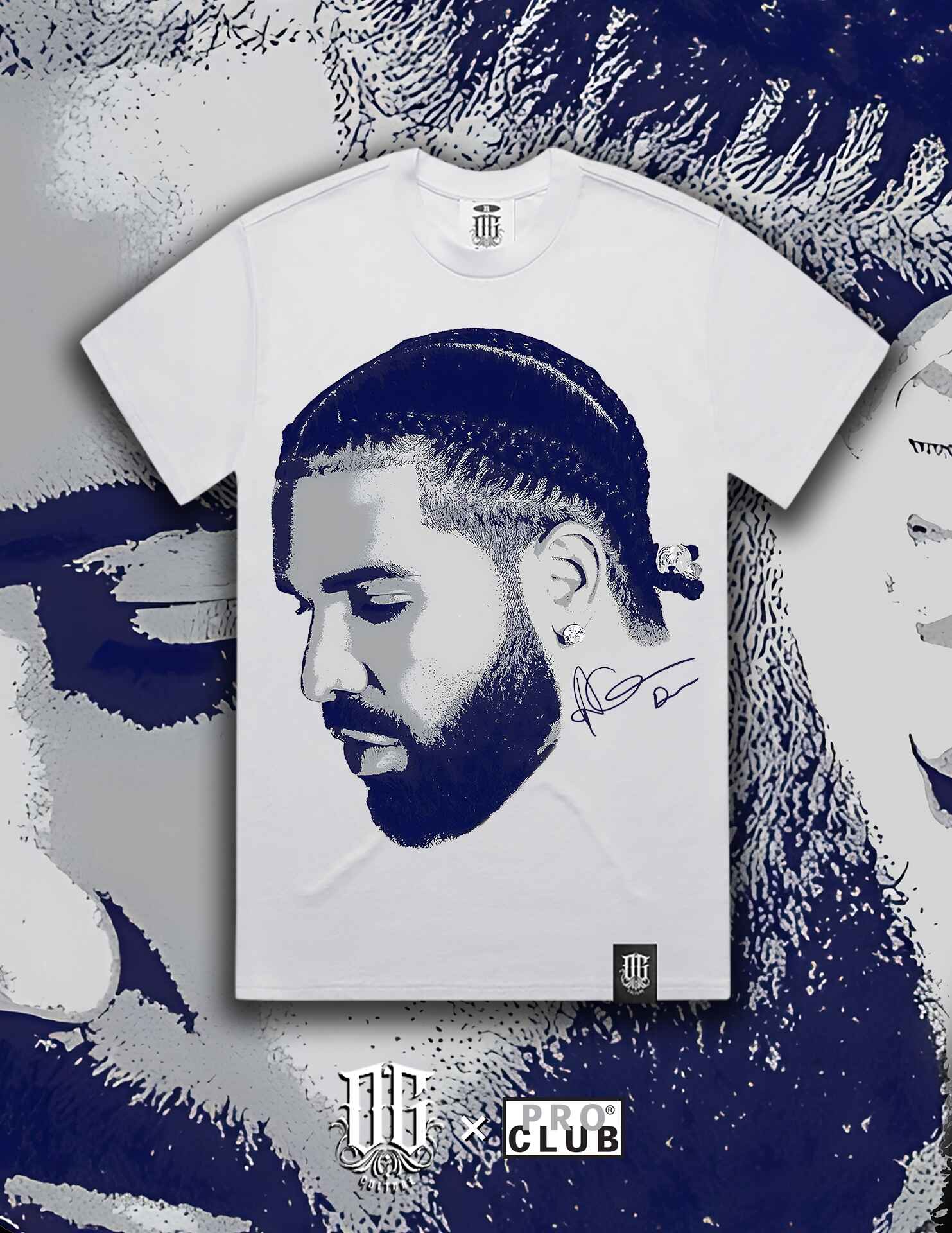 OG Culture X Pro Club Heavyweight Tee - Drake Portrait