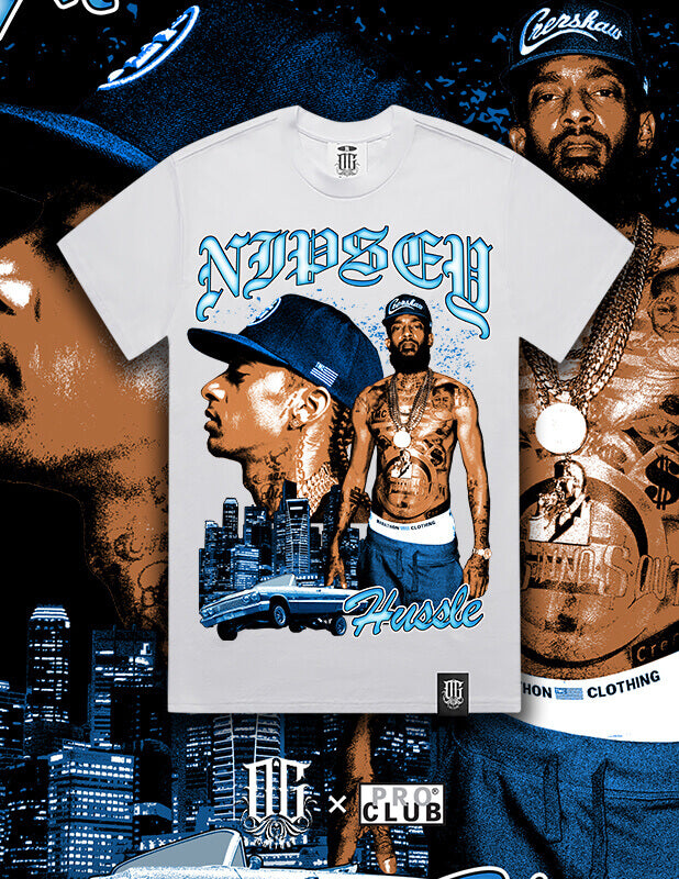 OG Culture X Pro Club Digital Printed Heavyweight Tee - Nipsey Hussle