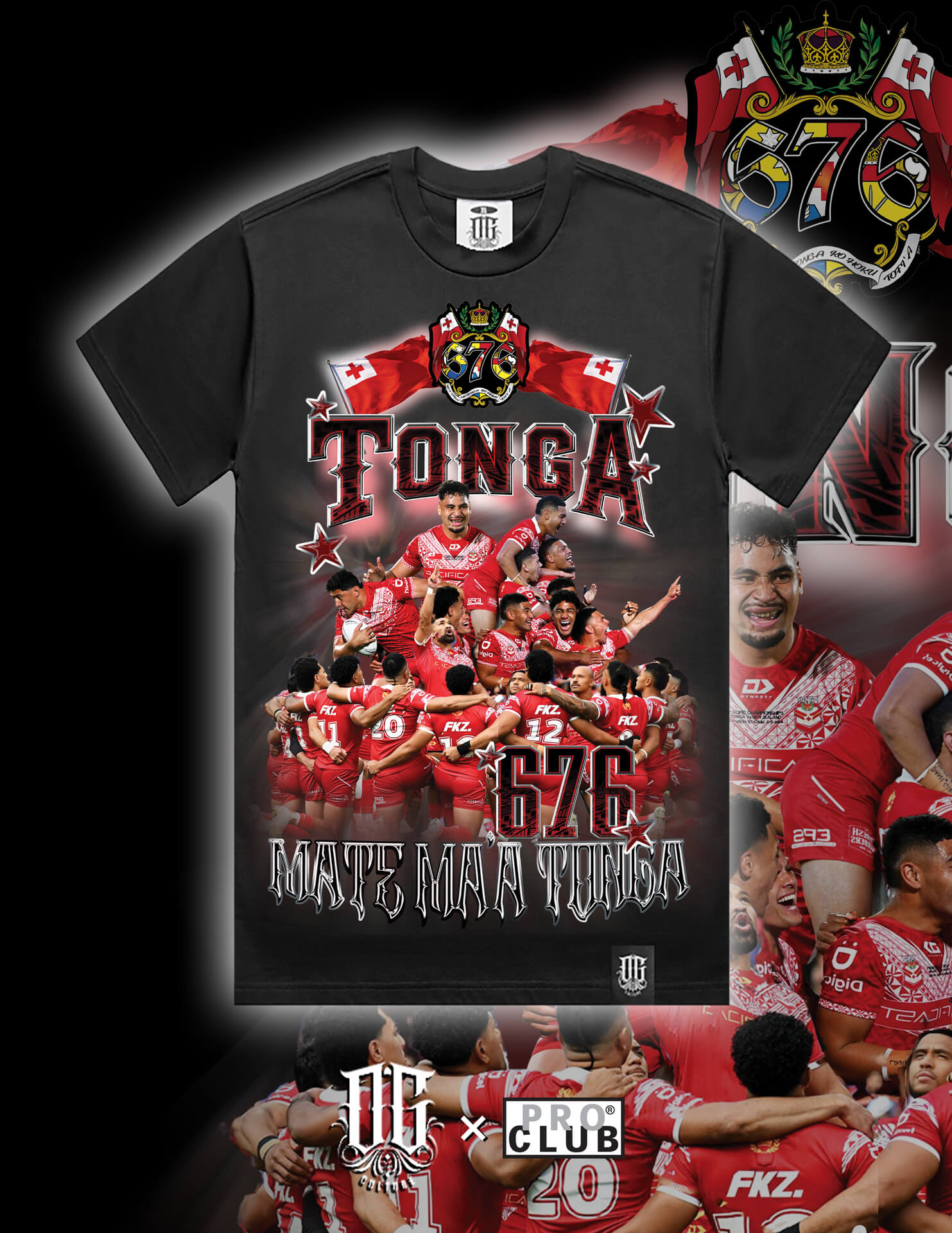 OG Culture X Pro Club Heavyweight Tee - Tonga Pacific Rugby World Cup