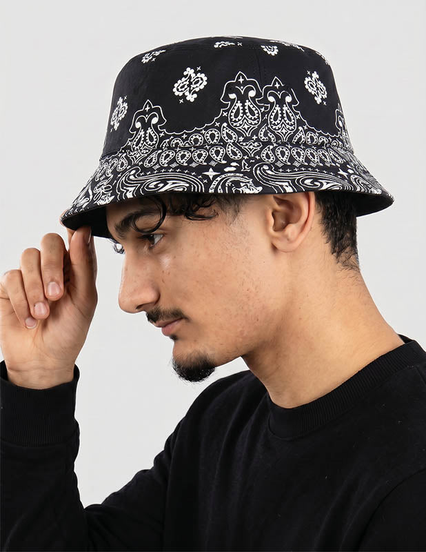 Rewahard Bandana Bucket Hat - Black